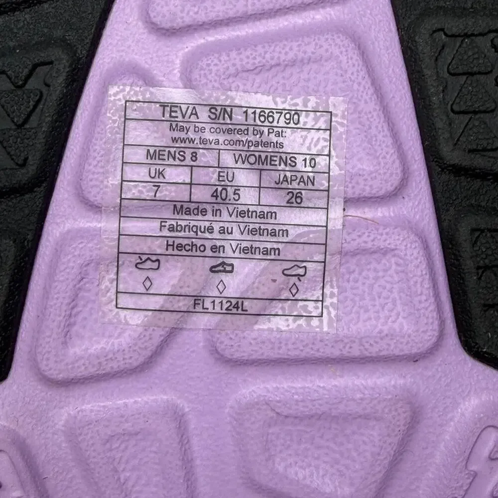 Teva Ultra Comf Apretrail Slides Lavender Purple Recovery Sandals Women’s NWT